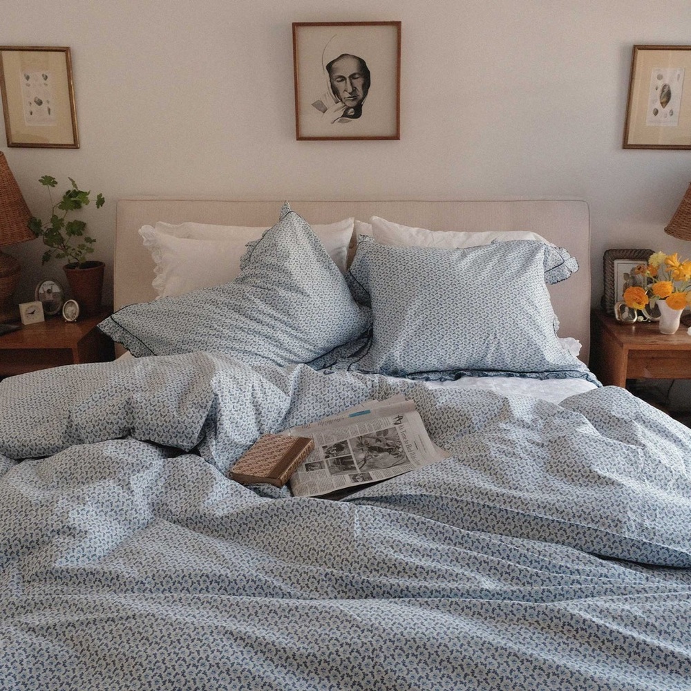 Doen Blue Winter Ditsy Bedding